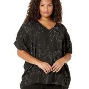 Eileen Fisher Silk Geometric top, size medium